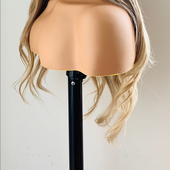 Very Pretty Ombre Golden Brown Synthetic Wig with Bangs - Picture 7 of 11